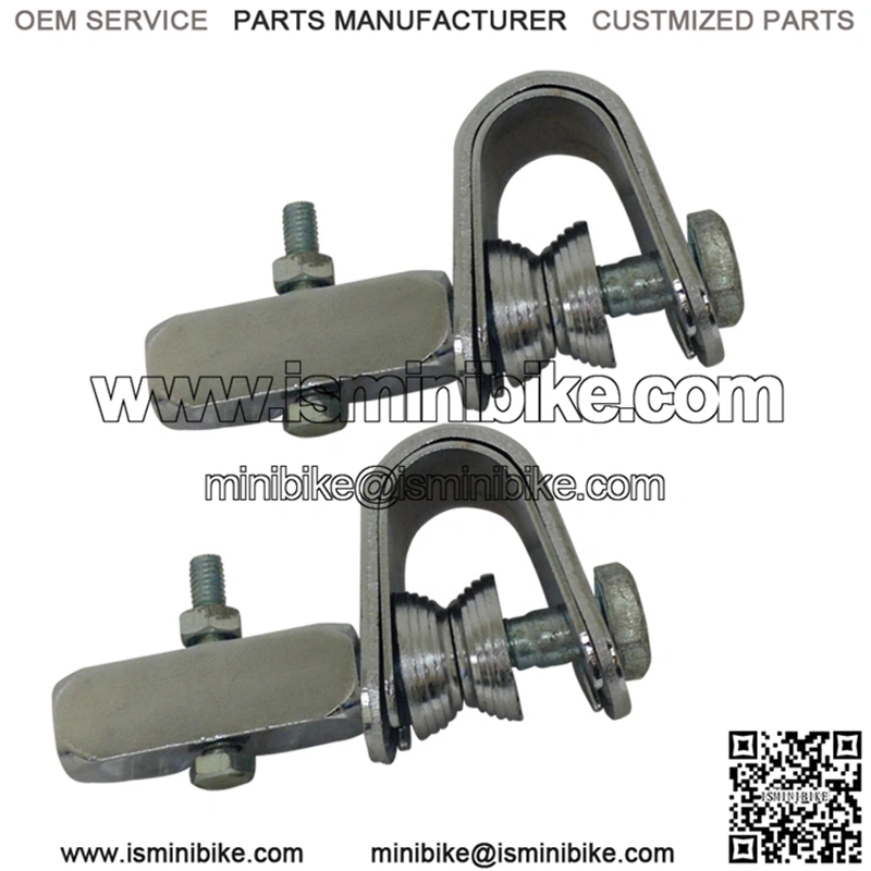 Set of Two: Clamp & Bracket Assemblies For Folding Footrests (Fits 7/8" & 1")