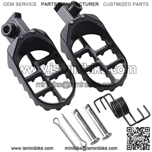 Dirt Bike Foot Pegs, Aluminium Footpegs Pedals Fit for Coleman Baja Taotao PW50 1981-2021 PW80 1983-2006 , Pit Dirt Bike Motorcycle Minibike