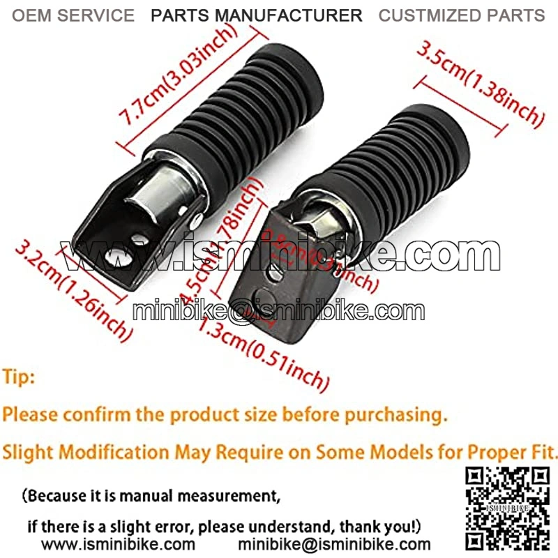 Motocycle Rear Footrest Pegs Foot Peg Universal For Suzuki Baja Mini Bikes (for Baja Heat,Mini Baja,Baja Warrior),1pair(Left&Right) - Image 2