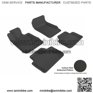 For 2006-2011 Bmw 3 Series R1 R2 KAGU Carbon Pattern Black All Weather Floor Mat