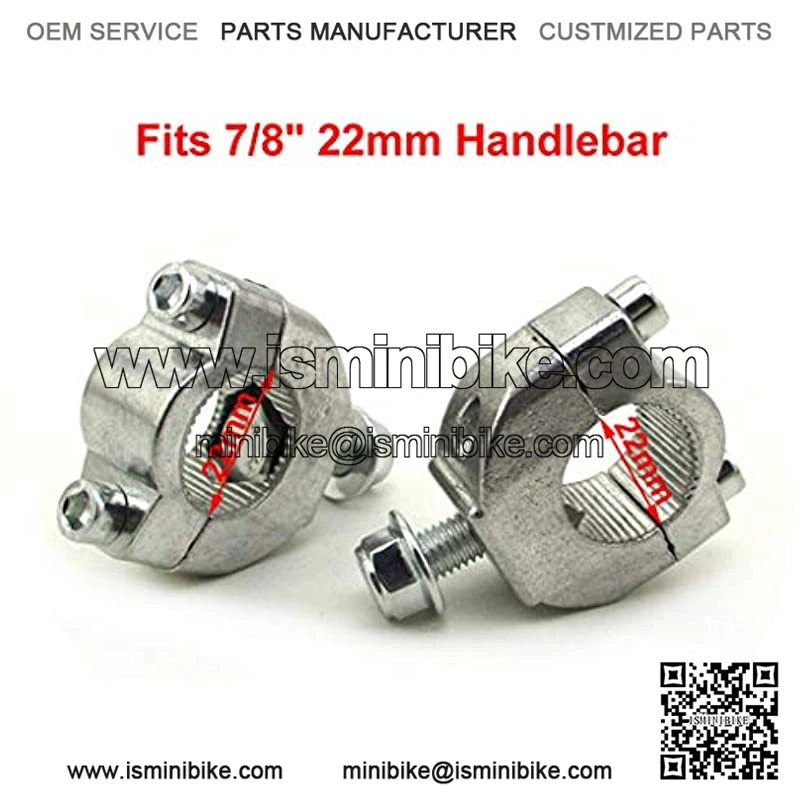 7/8" 22mm Handlebar Bar Risers Mount Bracket Clamp Taper For 2 Stroke 47cc 49cc Mini Moto Dirt Bike - Image 2