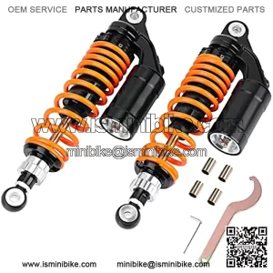 12.5Inch 320mm Universal Motorcycle Air Shock Absorbers Rear Suspension Compatible with Honda CB Gokart 2PCS??Orange??