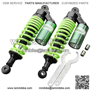 12.5 Inch 320mm Pair Motorcycle Shock Absorber Rear Suspension Universal For Honda Suzuki Kawasaki ATV Go Kart Quad Dirt Sport Bikes Green