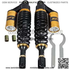 Motorcycle Shock Motorcycle Rear Shocks ATV Shocks Absorber 13.4"/340mm Rear Suspension for Honda Kawasaki Suzuki ATV Go Kart Scooter Dirt Bike 125cc 110cc 2pcs (Black & Gold)