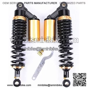 Motorcycle Air Shock Absorbers Universal Fit for Honda Suzuki Kawasaki ATV Go Kart Quad Dirt Sport Bikes (340mm)