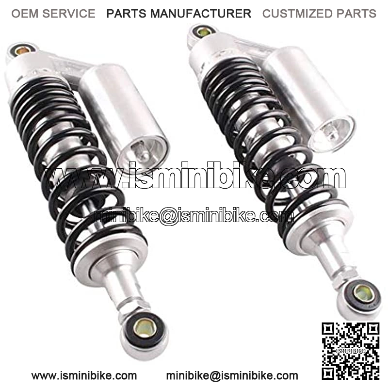Pnndee Pair 320mm Universal Motorcycle Rear Air Shock Absorbers for ATV Go Kart Quad Dirt Sport Bikes (black&bright) - Image 4