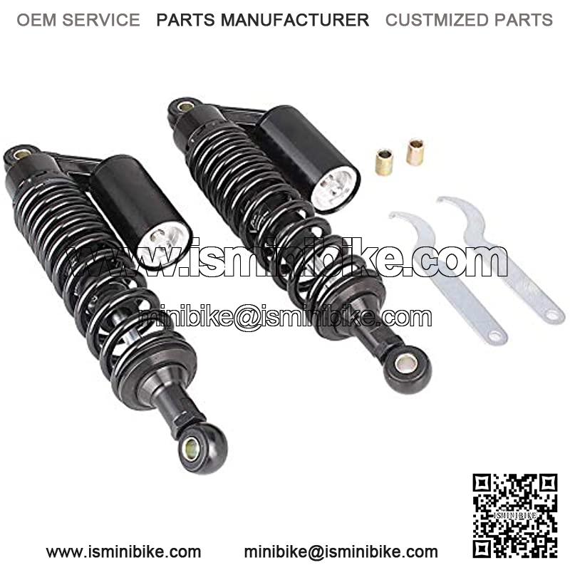 Soosee One Pair 320mm Universal Motorcycle Air Shock Absorbers Fit For ATV Go Kart Quad Dirt Sport Bikes (black) - Image 2