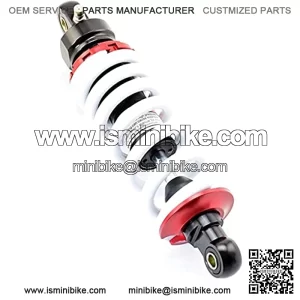 1 Piece Shock Absorber 280mm 11.02 inches Round Ends Motorcycle Replacement Universal for Scooter Atv Quad Dirt Sport Bike Go Kart SZK Ka.wa-saki YA.MA-HA DCT Titanium black and white