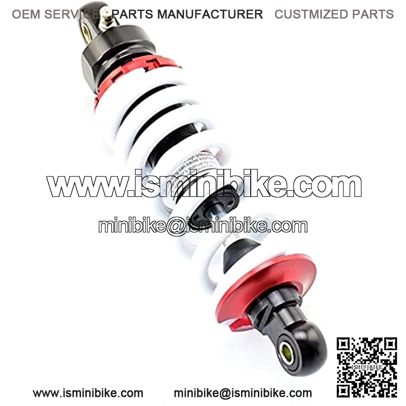 1 Piece Shock Absorber 280mm 11.02 inches Round Ends Motorcycle Replacement Universal for Scooter Atv Quad Dirt Sport Bike Go Kart SZK Ka.wa-saki YA.MA-HA DCT Titanium black and white