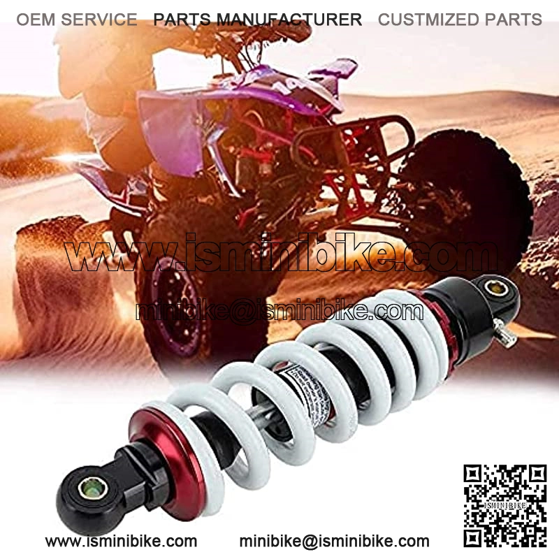 1 Piece Shock Absorber 280mm 11.02 inches Round Ends Motorcycle Replacement Universal for Scooter Atv Quad Dirt Sport Bike Go Kart SZK Ka.wa-saki YA.MA-HA DCT Titanium black and white - Image 2