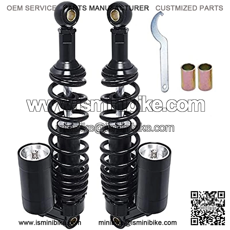 320mm Universal Motorcycle Rear Air Shock Absorbers Fit For H.on-da Su.zu-ki Ya.ma-ha Ka.wasa-ki ATV Sport Bike Go Kart Chinese Quad Dirt Bike Dual Sport Black