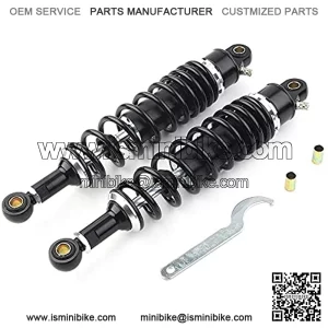 Three T 2pcs 340MM Motorcycle Shocks Absorbers Suspension Universal Adjustable Fits for ATV UTV Dirt Street Bike