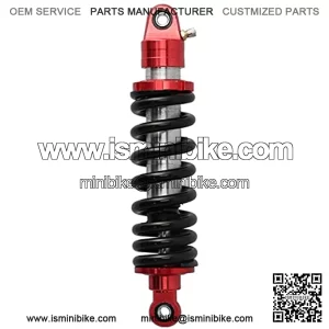 11.4 inch Universal Shocks Struts Rear Suspension Damper Adjustable Damping for Motorbike ATV Go Karts Black Red