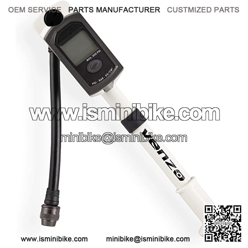 Bike Bicycle High Pressure Shock Pump -300 PSI Max- Fork & Rear Air Suspension with Digital Gauge