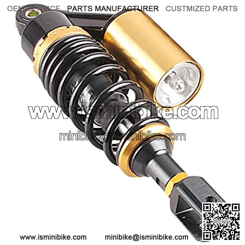 280mm Pair Rear Motorcycle Air Shock Absorbers Suspension Eye to Clevis Universal Compatible for Kawasaki Honda Yamaha Suzuki Black & Gold - Image 3