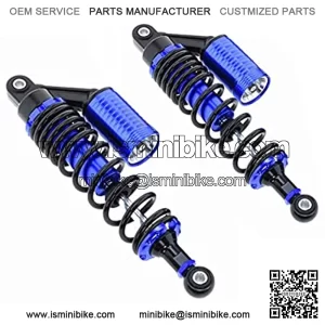 340 mm Universal Motorcycle Air Shock Absorber Rear Suspension Adjustable Air Shock Absorber,for Honda Yamaha Kawasaki Suzuki ATV Go Kart Quad Dirt Sport Bikes A Pairs(Blue)
