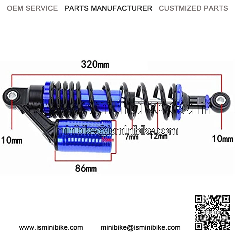 340 mm Universal Motorcycle Air Shock Absorber Rear Suspension Adjustable Air Shock Absorber,for Honda Yamaha Kawasaki Suzuki ATV Go Kart Quad Dirt Sport Bikes A Pairs(Blue) - Image 2