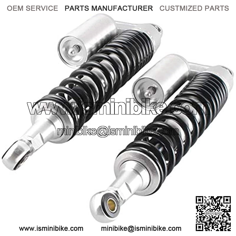 Universal Shock Absorber, 400mm 15.75" Eye To Eye Air Shock with Round End, Compatible with Honda Suzuki Kawasaki Yamaha Dirt Bike Go Kart ATV Dual Sport Street Bike, Silver - Image 3