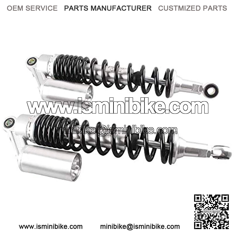 Universal Shock Absorber, 400mm 15.75" Eye To Eye Air Shock with Round End, Compatible with Honda Suzuki Kawasaki Yamaha Dirt Bike Go Kart ATV Dual Sport Street Bike, Silver - Image 4