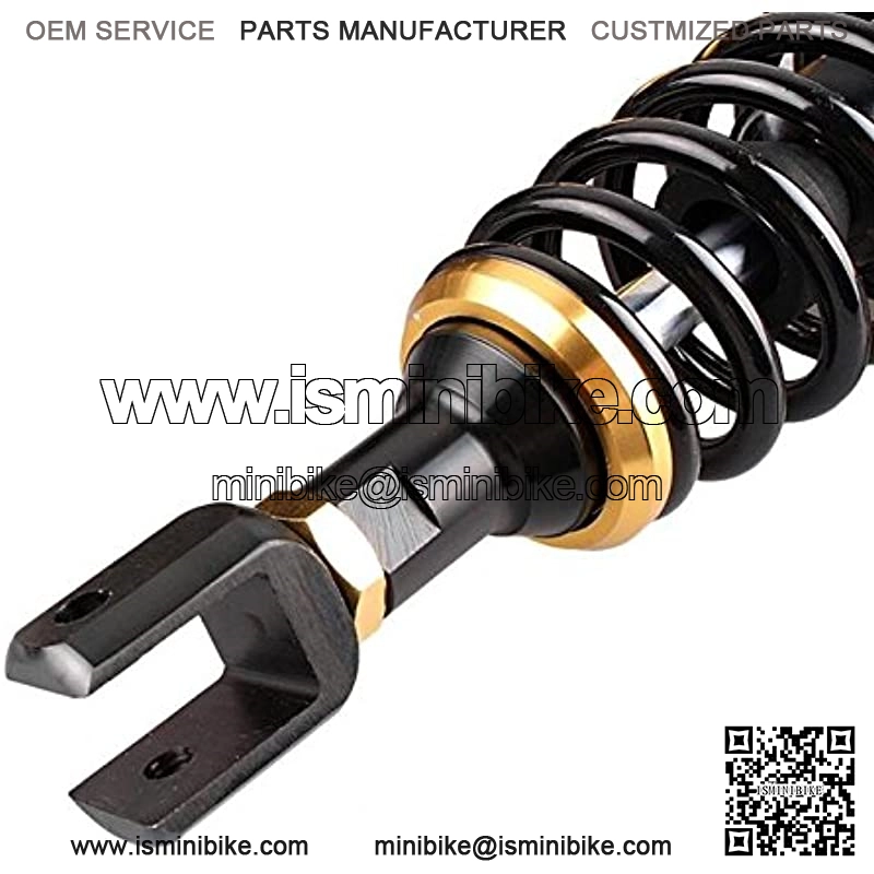 Motorcycle Air Gas Shock Absorbers Pair 13.5Inch 340mm Fork Clevis Ends Universal Fit For Honda Suzuki Kawasaki Yamaha Scooter ATV Quad Dirt Sport Bike Go Kart Black - Image 2