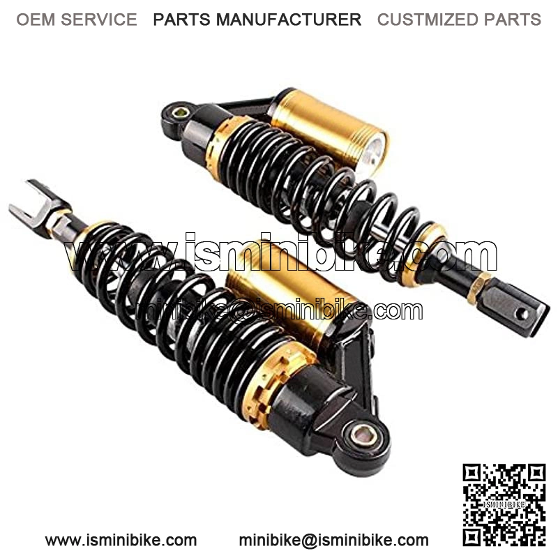 Motorcycle Air Gas Shock Absorbers Pair 13.5Inch 340mm Fork Clevis Ends Universal Fit For Honda Suzuki Kawasaki Yamaha Scooter ATV Quad Dirt Sport Bike Go Kart Black - Image 4