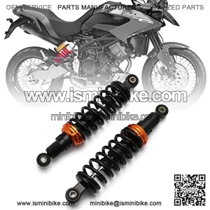 11" 280mm Motorcycle Universal Springs Suspension Adjustable Rear Shock Absorbers For Honda Kawasaki Suzuki Yamaha Aprilia Triumph Benelli Scooter (Black/Orange)
