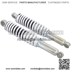 12-3/4" (325 mm) Adjustable White Shocks with 10 mm Eyes for 150cc - 250cc Hammerhead Go-Karts (Set of 2)