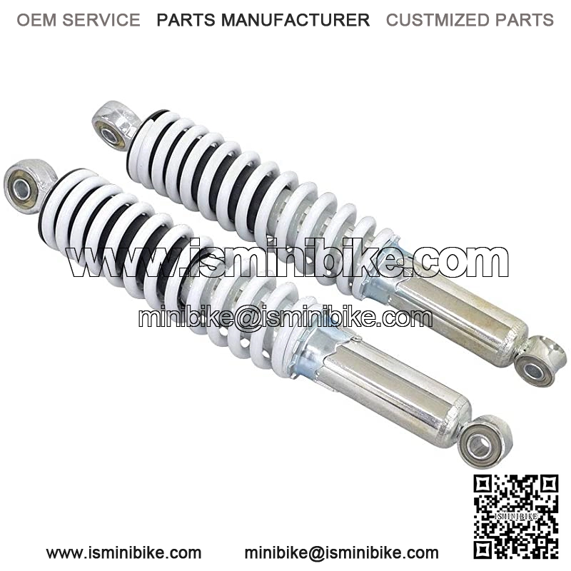 12-3/4" (325 mm) Adjustable White Shocks with 10 mm Eyes for 150cc - 250cc Hammerhead Go-Karts (Set of 2)