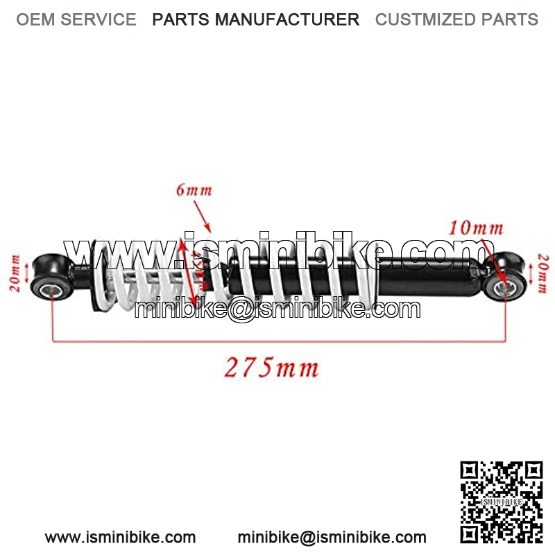 2Pcs 10.8" 275mm ATV Front Shock Absorbers Suspension for Quad 4 Wheeler - Image 2