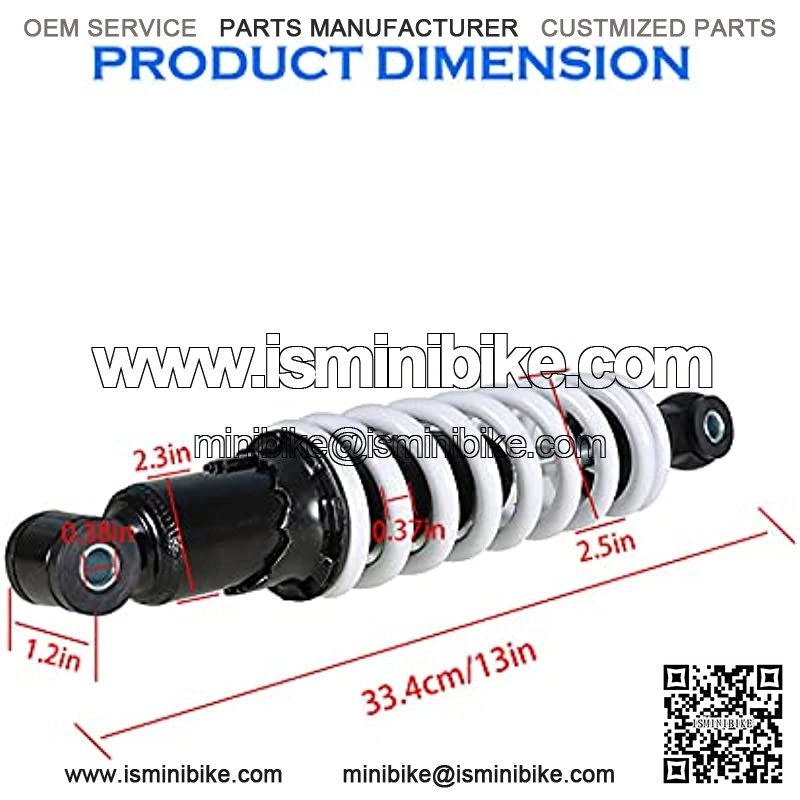 12750lb 300mm Rear Suspension Shock Absorber White Replacement for Pit Bike ATV Go kart SDG SSR 110cc 125cc - Image 3