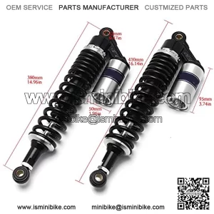 380mm 15" 8mm Spring Universal Motorcycle Air Shock Absorber Rear Suspension ATV Quad Scooter Dirt Bike For CBR600 CBR400 CB500 YZF XC EXC XCF,+