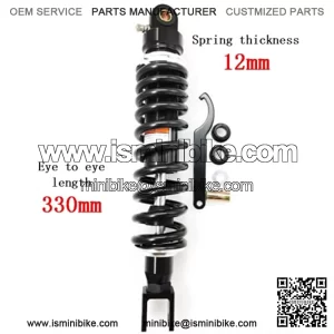 330mm 13 inch 12mm Spring Universal Motorbike Air Shock Absorber Rear Suspension ATV Quad Scooter Dirt Bike Fork U Type Head