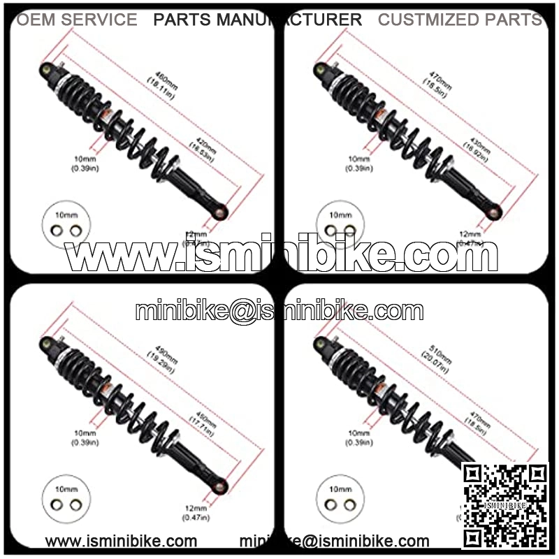 450mm 17.7 inch 10mm Spring Universal Motorbike Air Shock Absorber Rear Suspension ATV Quad Scooter Dirt Bike For YZF-R1 YZF-R6 YZF-125 XC EXC XCF - Image 2