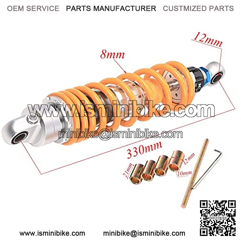 Pair 330mm 13" Rear Adjustable Shocks Absorbers Suspension For Dirt Bike Go Kart ATV - Image 3