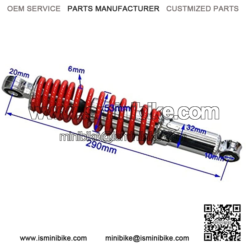 2Pcs 290mm 11.4" Front Shock Absorber Suspension Sensa-Trac Load for Quad ATV Go Kart Buggy - Image 4