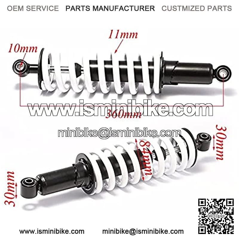 Suspension Shock 360mm 14" Rear Shock Absorbers Suspension for ATV Motorcycle Dirt Bike for Bike ??car (Color : White) - Image 2
