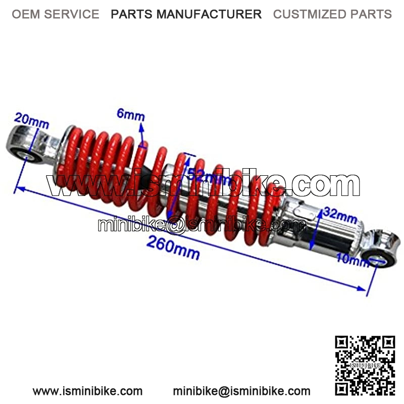 260mm 10.2" Front Shock Absorber Suspension Sensa-Trac Load for Quad ATV Go Kart Buggy - Image 2