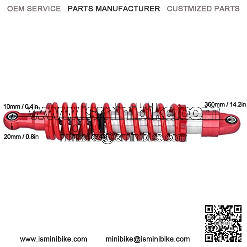 Shock Absorber, 14.2in Universal Shock Absorber Rear Suspension Adjustable Damping for Motorcycle ATV Go Karts - Image 4
