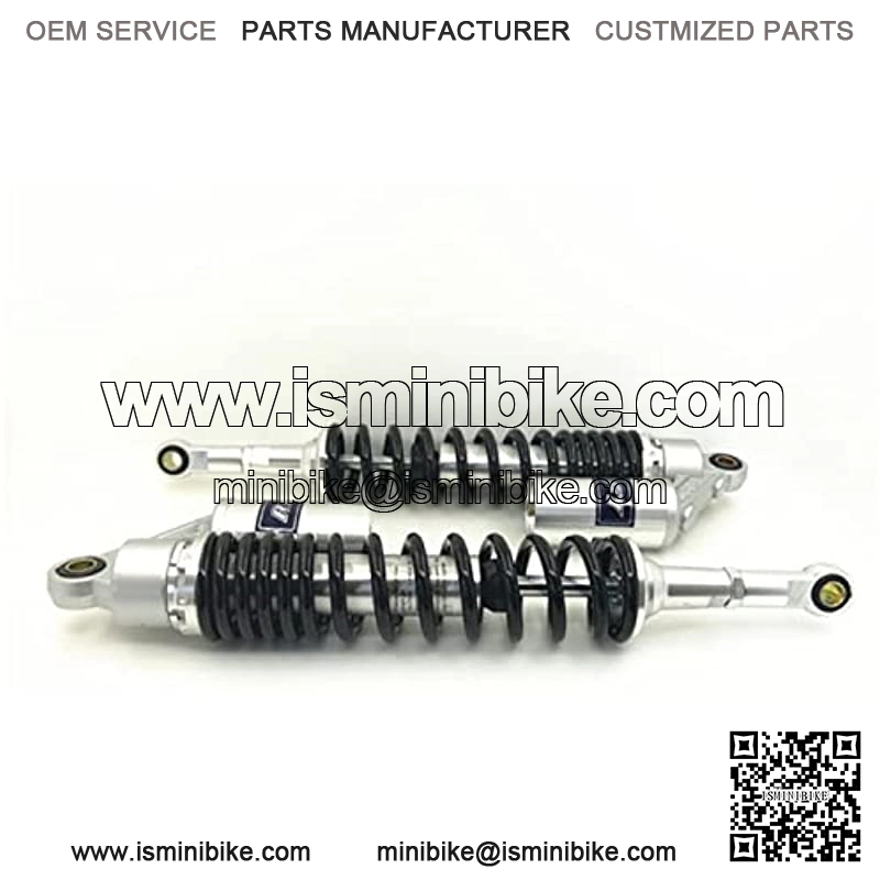 420mm 16.5 inch 8mm Spring Universal Motorcycle Air Shock Absorber Rear Suspension ATV Quad Scooter Dirt Bike For XJR400 SR400 SR500 GSX400 Silver Black,+