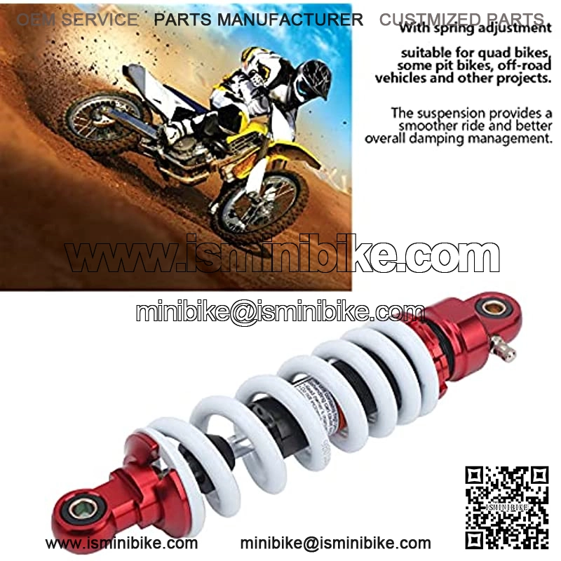 Rear Shock Absorber,11in Red WhiteRear Shock Absorber Suspension Damper 1000lbs Maximum Load Universal for ATV Motorcycle Gokart - Image 3