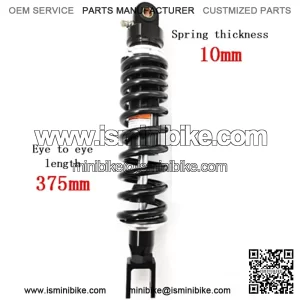 375mm 14.76 inch 10mm Spring Universal Motorbike Air Shock Absorber Rear Suspension ATV Quad Scooter Dirt Bike Fork U Type Head