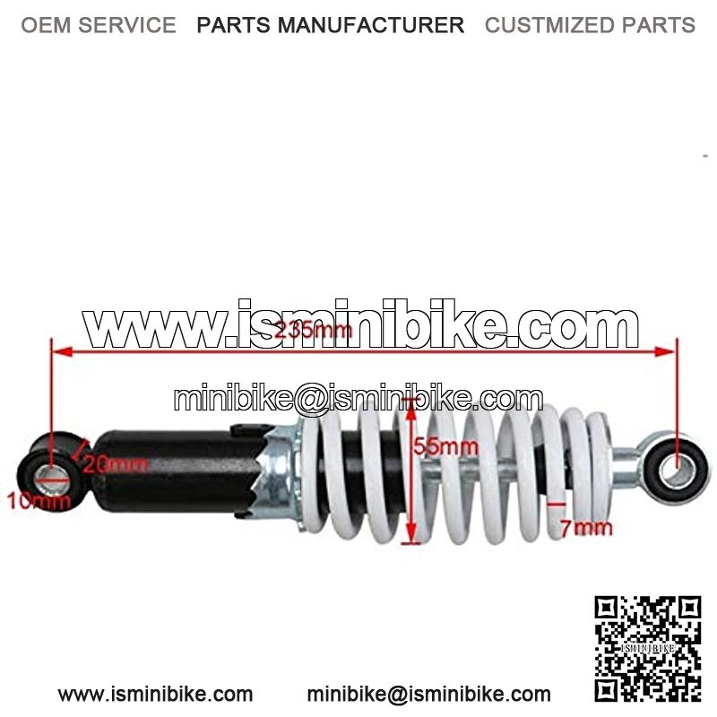 Motorcycle 235mm 9.25" Rear Shock Absorbers Suspension Spring Shocker for Moto Bike Quad ATV Go Kart Buggy 70cc 110cc Motorcycle Rear Shock Motorcycle Shock Absorber - Image 3