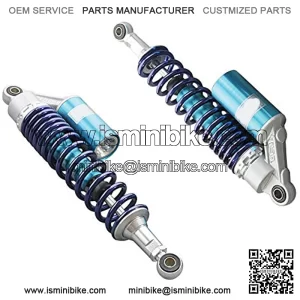 2 Pcs 375mm Air Shock Absorber ATV Motorcycle Quad Suspension Shocks For Motorcycle, ATV, Quad, Dirt Bike, Go Kart, Blue