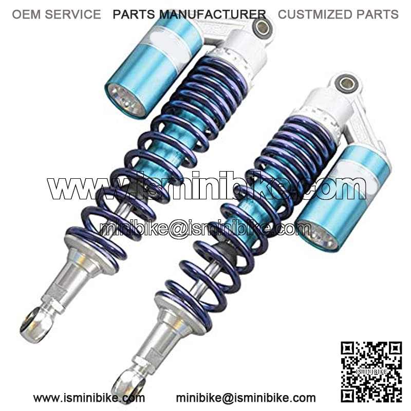 2 Pcs 375mm Air Shock Absorber ATV Motorcycle Quad Suspension Shocks For Motorcycle, ATV, Quad, Dirt Bike, Go Kart, Blue - Image 2