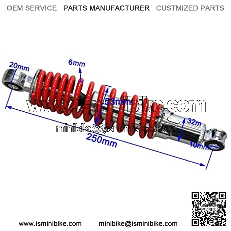 9 7/8" 250mm Front Shock Absorber Suspension Sensa-Trac Load for Quad ATV Go Kart Buggy - Image 2