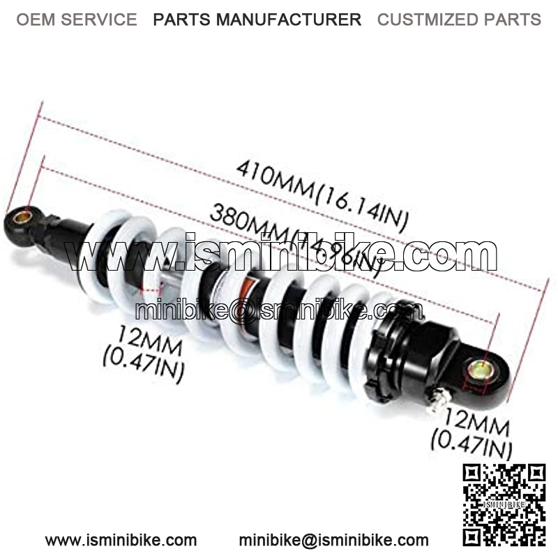 380MM 15" Rear Suspension Shock Absorber for Motorcycle ATV Quad Scooter Bumper Spring 12mm Motorcycle Shock Absorber Rear Motorcycle Shock Absorber - Image 4