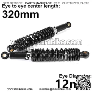 Shock Absorbers Rear Shock Universals 320mm 12mm Eye Motorcycle Accessories Air Shock Absorber Rear Suspension Fit for Yamaha Motors Scooter ATV Quad D30 (Color : Lavender)