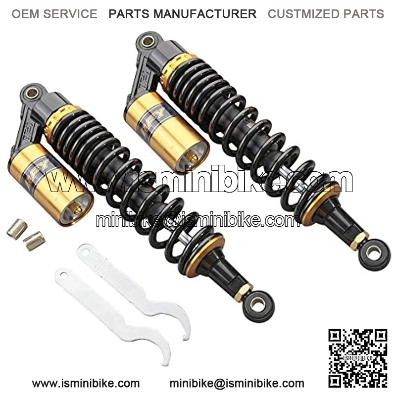 2pcs Adjustable 400mm Motorcycle Air Shock Absorbers Universal Fit for Honda Suzuki Yamaha Kawasaki ATV Go Kart Quad Dirt Sport Bikes