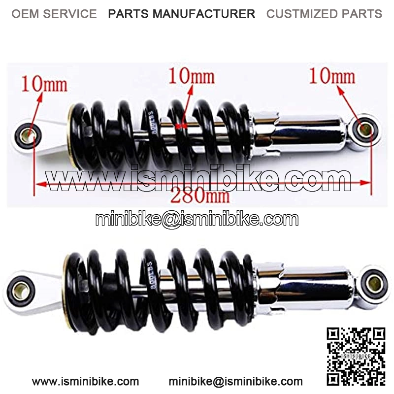800LBS 280mm 11" Motorcycle Rear Shock Absorber Suspension Spring Fit for 125cc 140cc 160cc ATV Go Kart Pit Dirt Bike Motorcycle Shock Absorber Rear Motorcycle Shock Absorber - Image 2