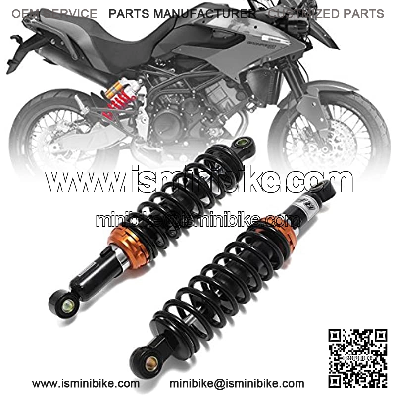12.5" 320mm Motorcycle Universal Springs Suspension Adjustable Rear Shock Absorbers For Honda Kawasaki Suzuki Yamaha Aprilia Triumph BMW Benelli (Black)